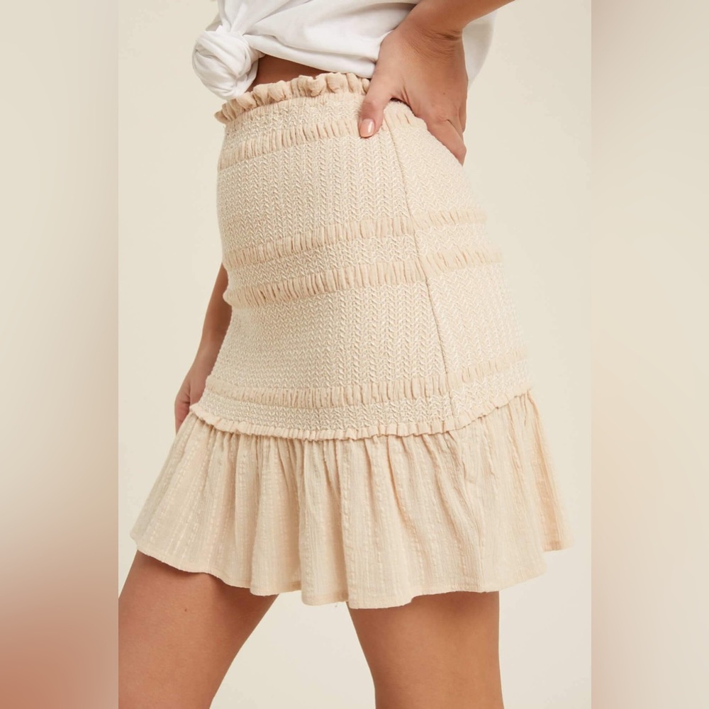Smocked Mini Skirt